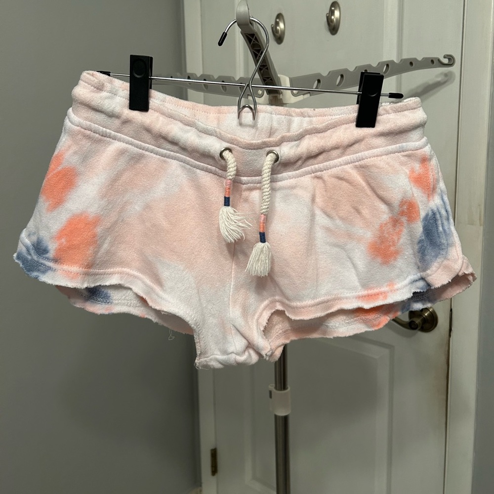 Ocean Drive Pink Tie Dye Shorts with Cute Drawstring for Waistband